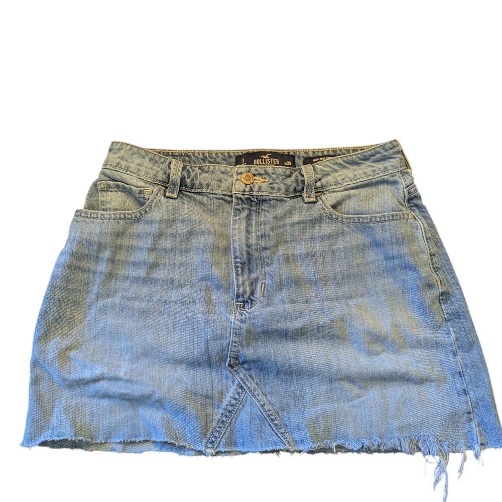 Hollister Distressed Blue Mini Skirt